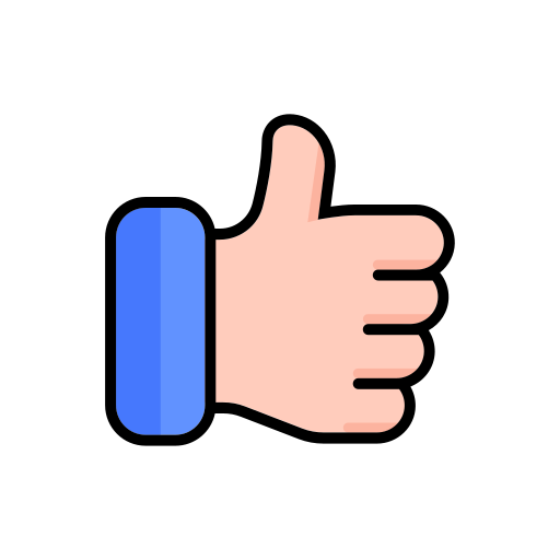 duimen omhoog Generic color lineal-color icoon