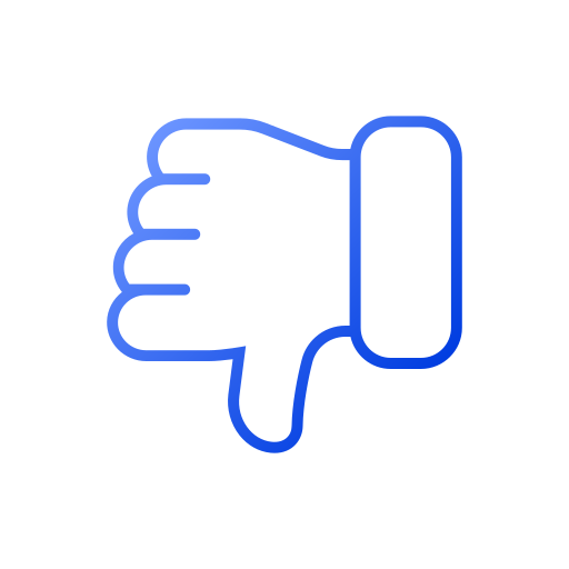 Thumbs down  Generic gradient outline icon