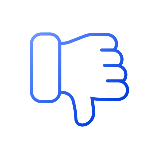 Thumbs down  Generic gradient outline icon