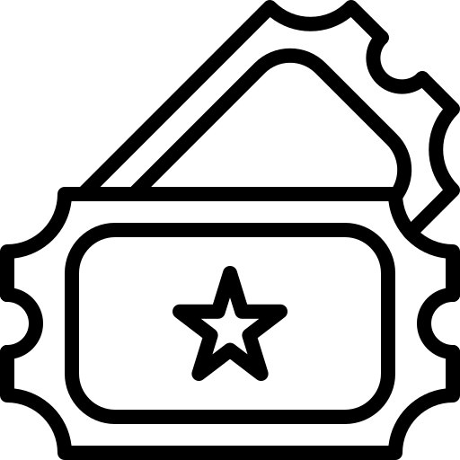 티켓 Generic black outline icon