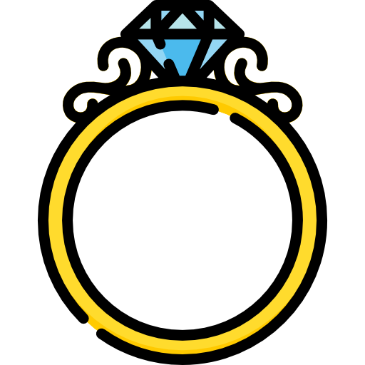 다이아몬드 반지 Special Lineal color icon