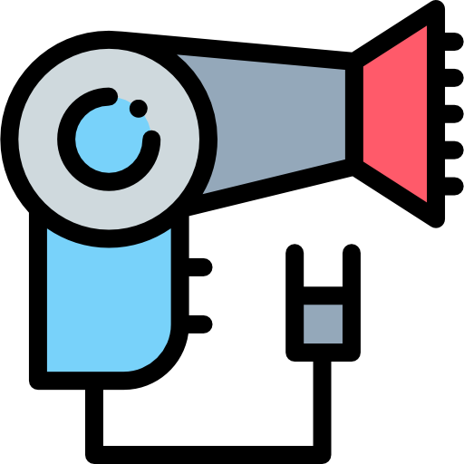 asciugacapelli Detailed Rounded Lineal color icona