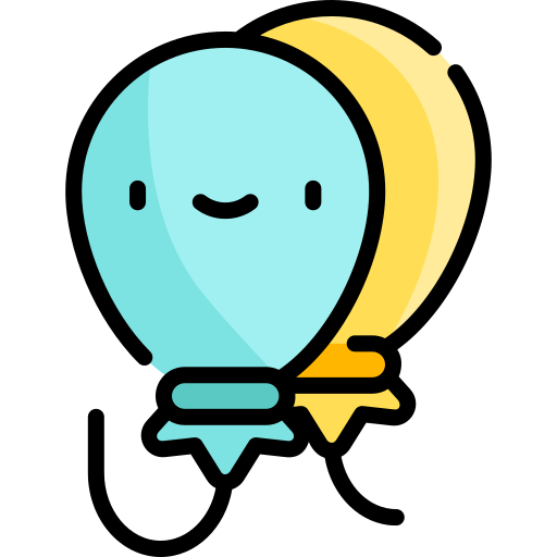 Balloons Kawaii Lineal color icon