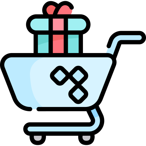 Shopping cart Kawaii Lineal color icon