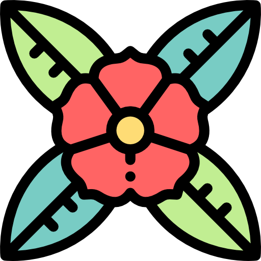 Flower Detailed Rounded Lineal color icon