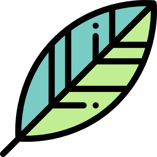 Leaf Detailed Rounded Lineal color icon