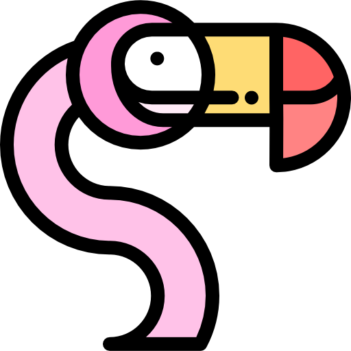 flamingo Detailed Rounded Lineal color icon