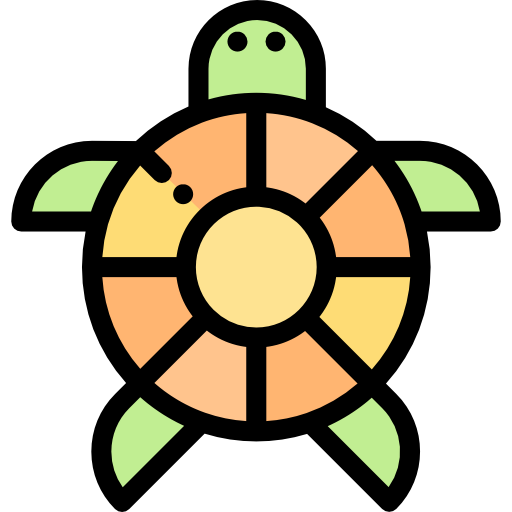 tortuga Detailed Rounded Lineal color icono