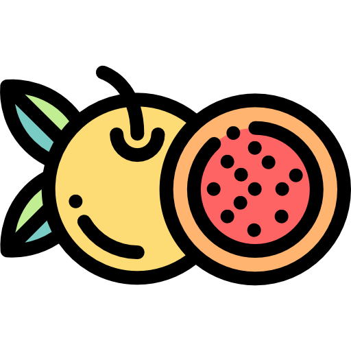 Passion fruit Detailed Rounded Lineal color icon