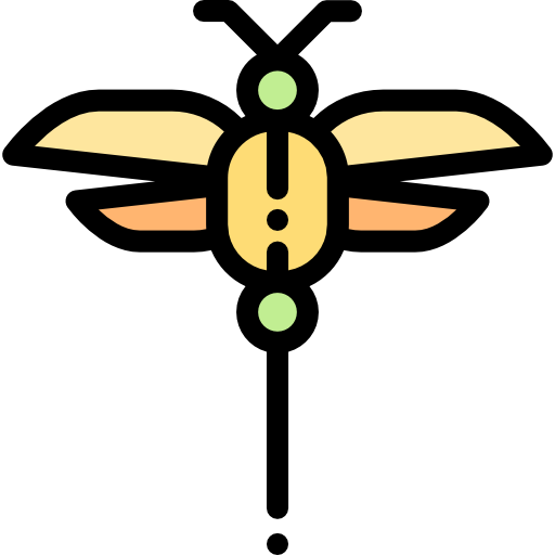 Dragon fly Detailed Rounded Lineal color icon