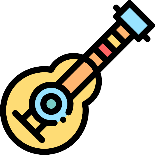 ukulele Detailed Rounded Lineal color icona