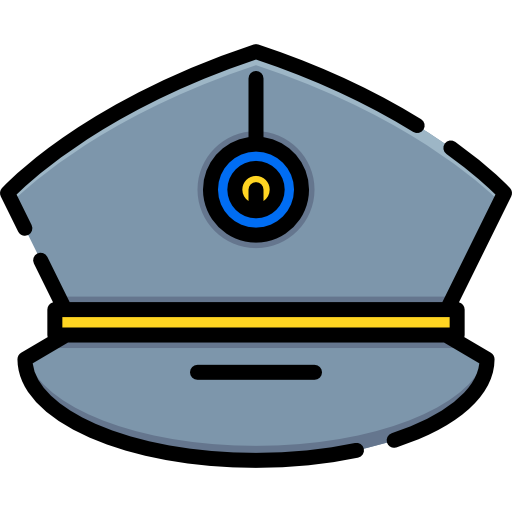 警察の帽子 Special Lineal color icon