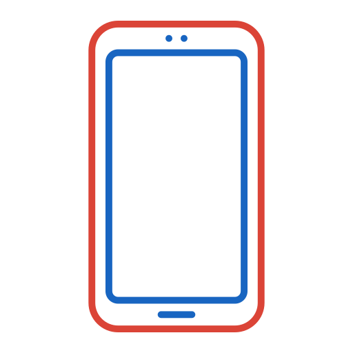teléfono inteligente Generic color outline icono