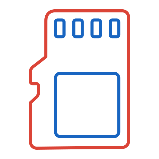 Memory card Generic color outline icon