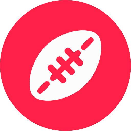 palla da rugby Generic color fill icona