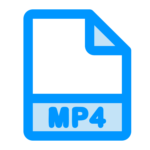 Mp4 file format Generic color lineal-color icon