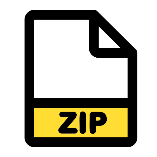 format de fichier zip Generic color lineal-color Icône