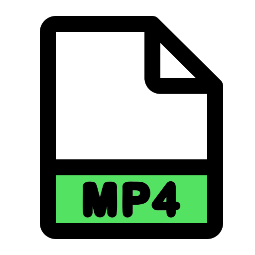 Mp4 file format Generic color lineal-color icon