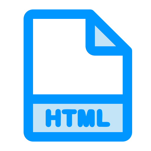 format pliku html Generic color lineal-color ikona