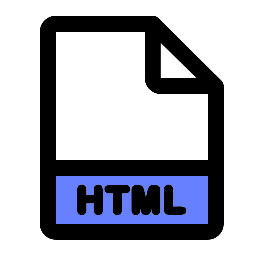 Формат файла html Generic color lineal-color иконка
