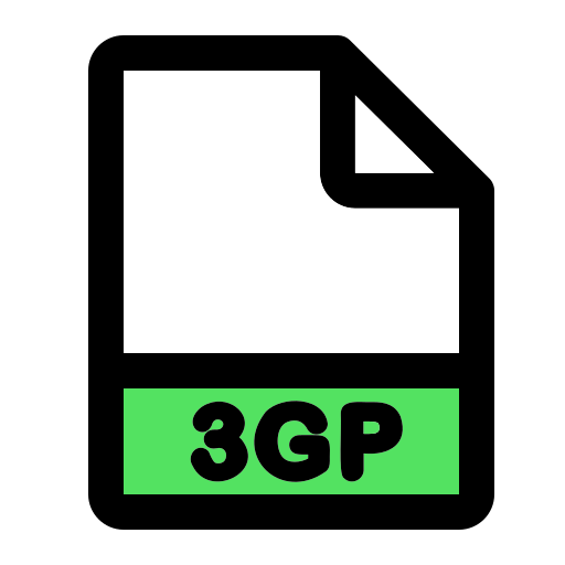 formato file 3gp Generic color lineal-color icona
