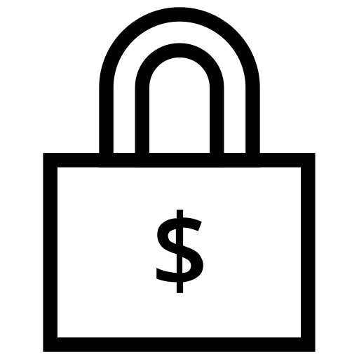 Символ доллара в черном овале Generic outline иконка