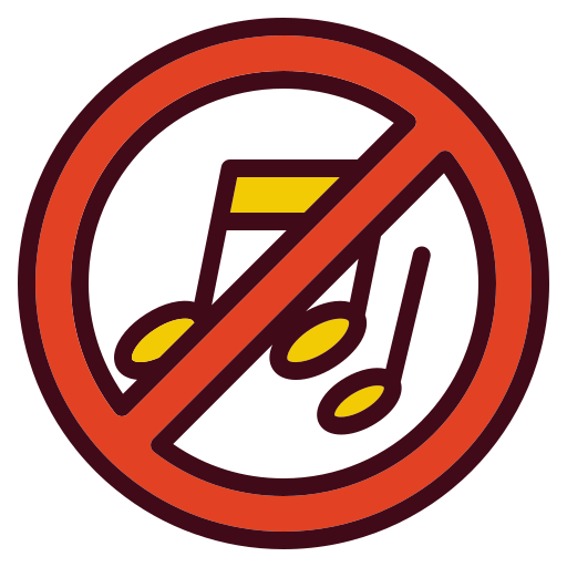 No music Generic color lineal-color icon