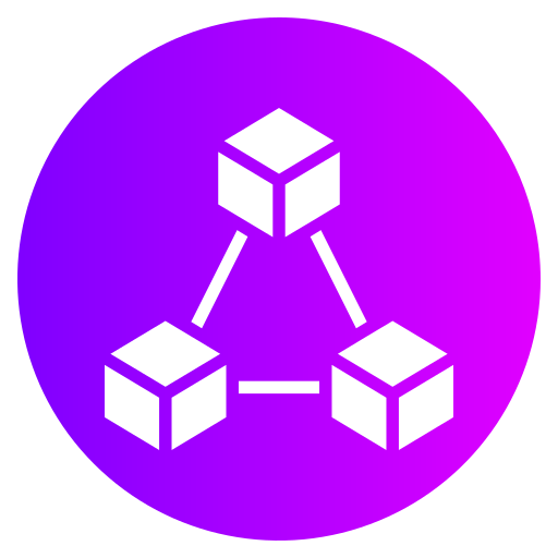 cadena de bloques Generic gradient fill icono