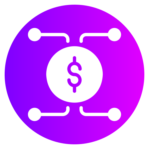 simbolo del dollaro Generic gradient fill icona
