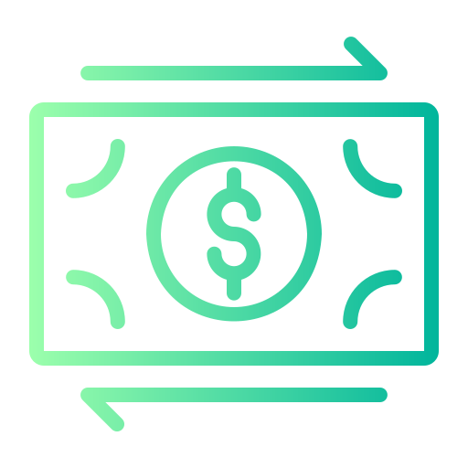 transakcja pieniężna Generic gradient outline ikona