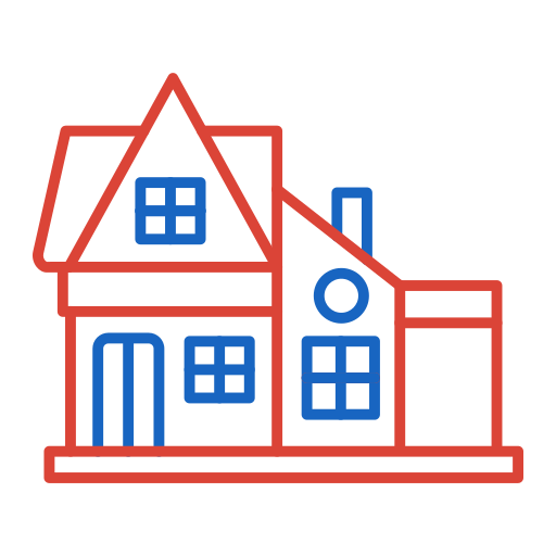 Современный дом Generic color outline иконка
