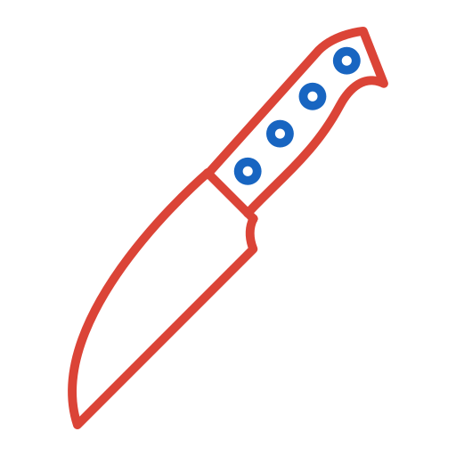 Нож Generic color outline иконка