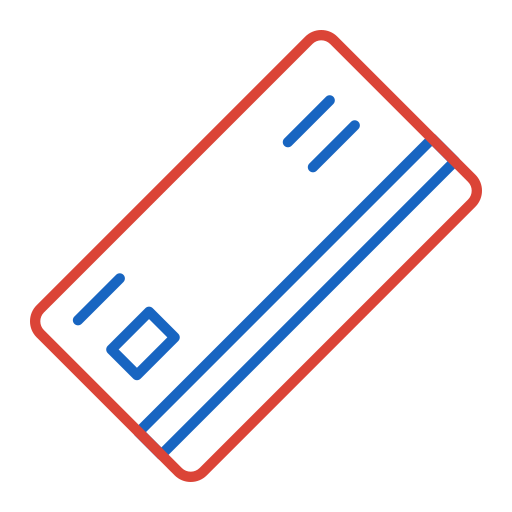 karta kredytowa Generic color outline ikona
