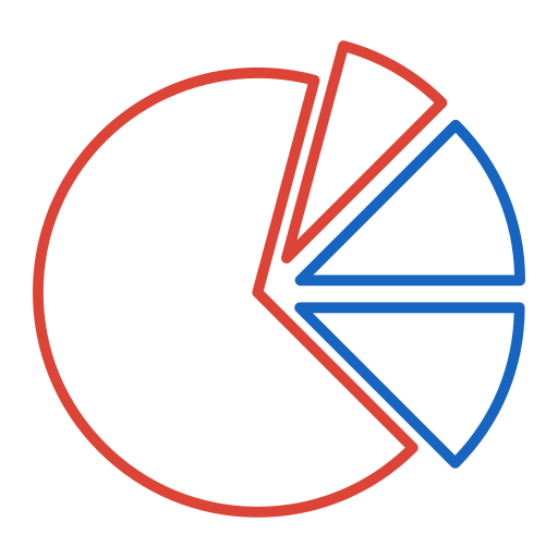 wykres kołowy Generic color outline ikona