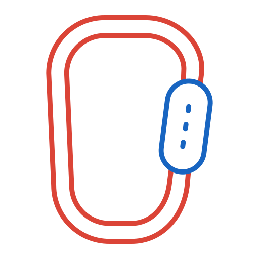 mosquetón Generic color outline icono