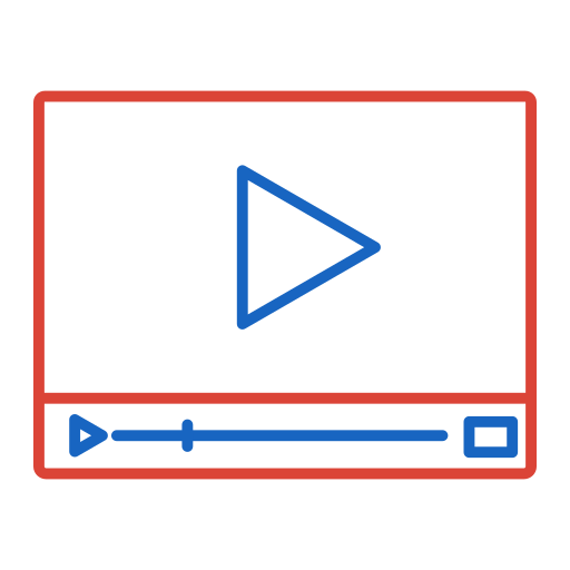 reproductor de video Generic color outline icono