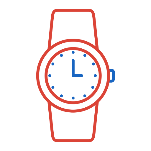 orologio da polso Generic color outline icona