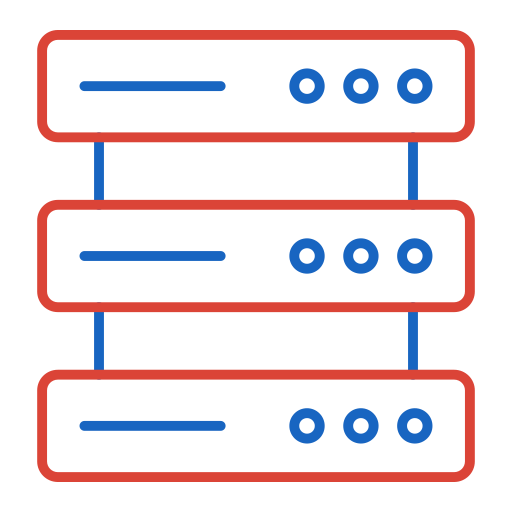 server Generic color outline icon