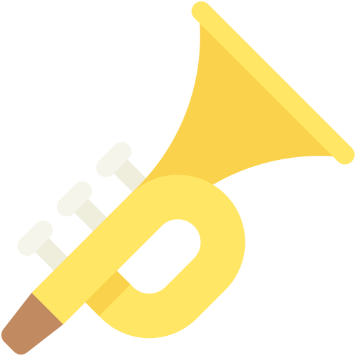 Trumpet Generic color fill icon