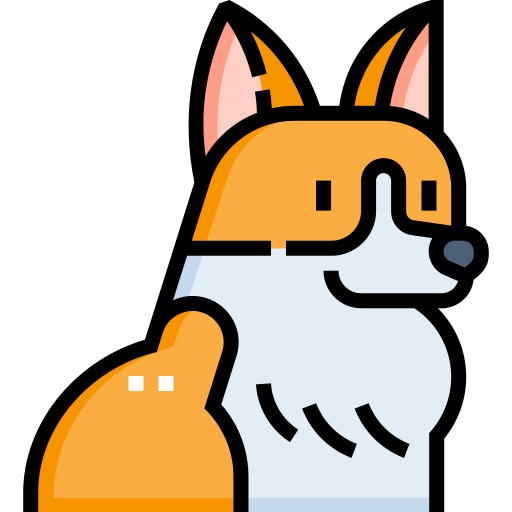 corgi Detailed Straight Lineal color icon