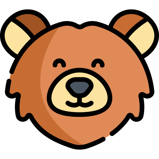 Bear Kawaii Lineal color icon