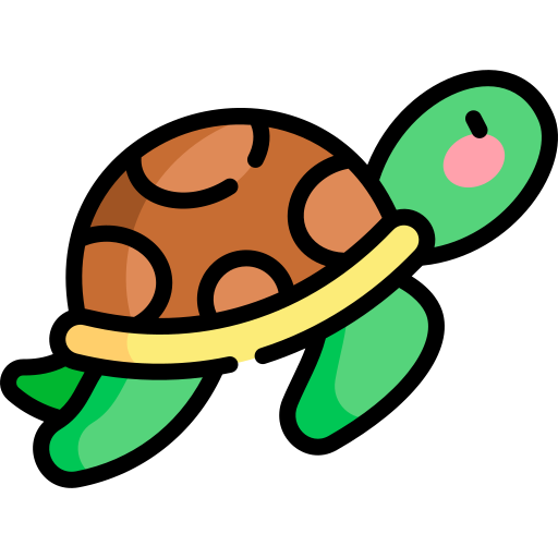 schildkröte Kawaii Lineal color icon