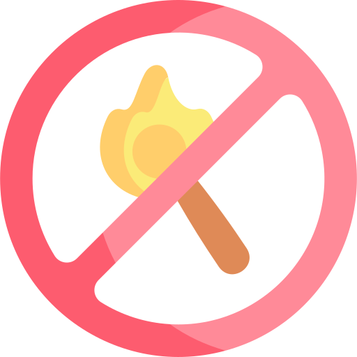 No fire Kawaii Flat icon