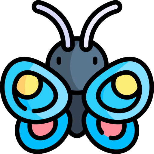 schmetterling Kawaii Lineal color icon