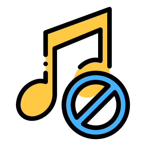 No music Generic color outline icon