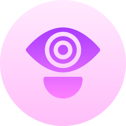 Contact lens Basic Gradient Circular icon