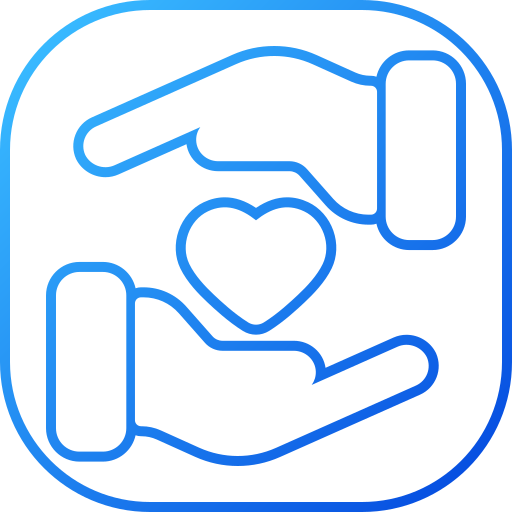 Hand heart Generic gradient outline icon