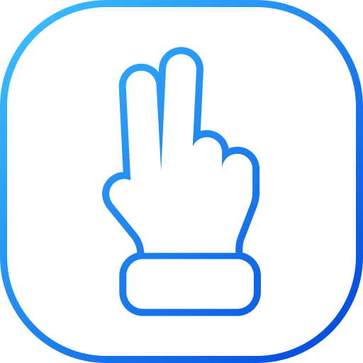 Two Fingers Generic gradient outline icon