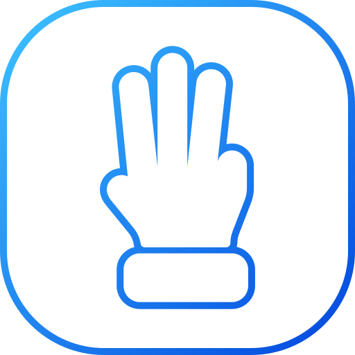 tres dedos Generic gradient outline icono