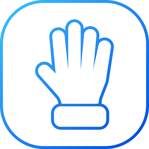 fünf finger Generic gradient outline icon